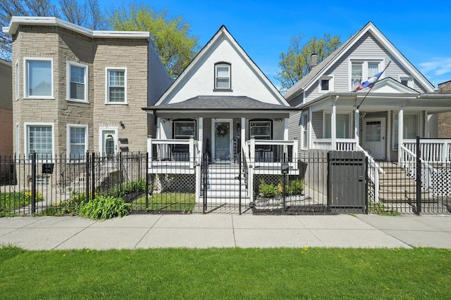 view of front of house with covered porch