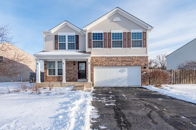 front of property featuring a garage