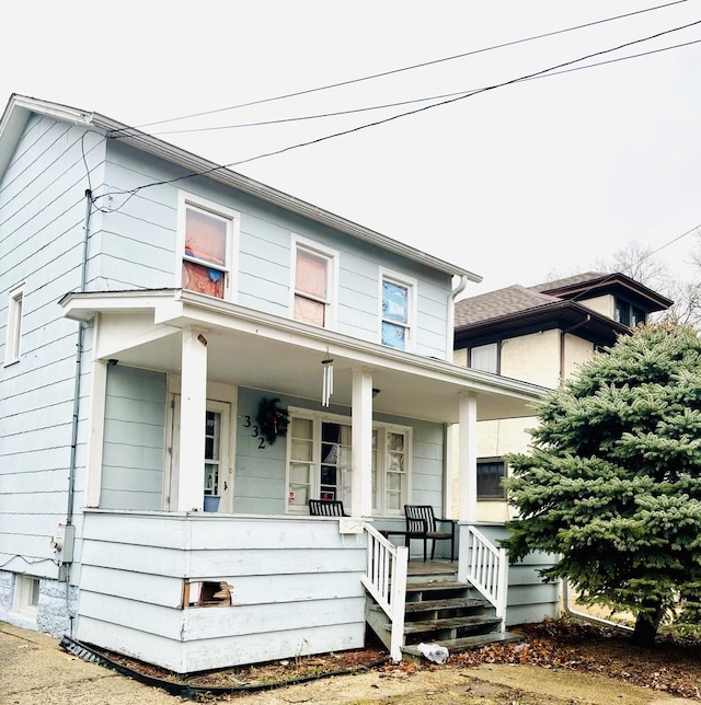 view of front of house with covered porch