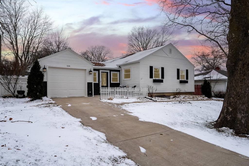 ranch-style house with a garage