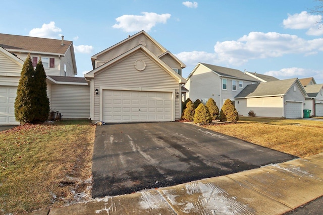 view of property featuring a garage