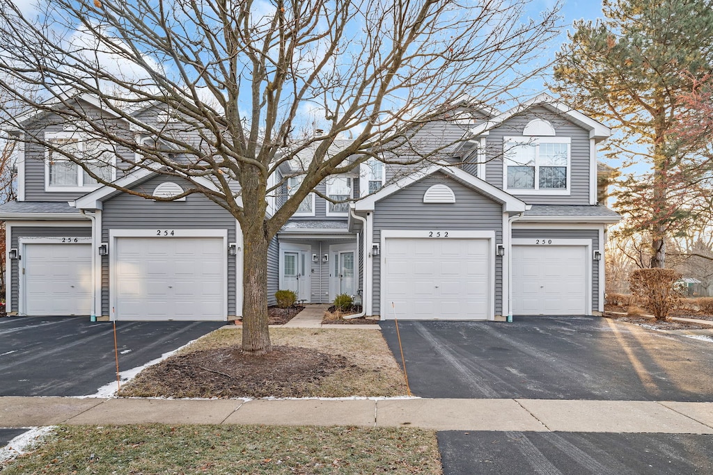 view of front property with a garage