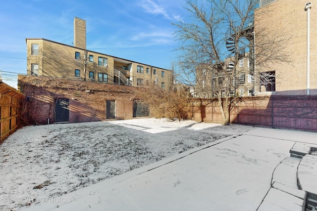 view of snowy yard