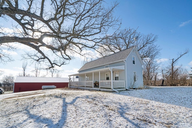 view of front of property with a porch