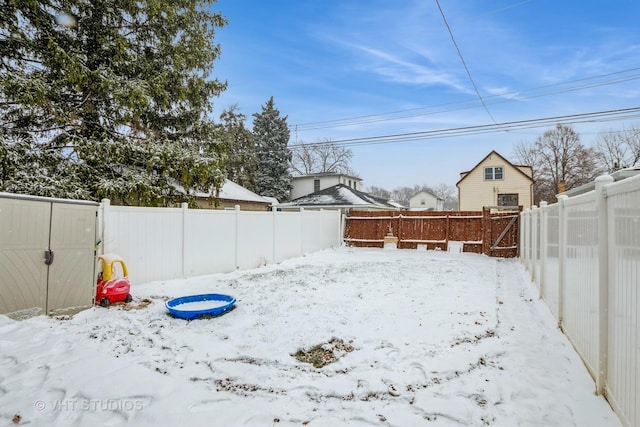 view of snowy yard