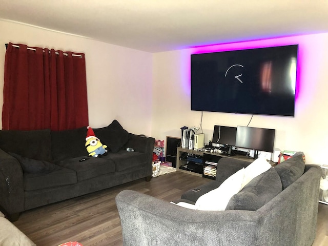 living room featuring hardwood / wood-style floors