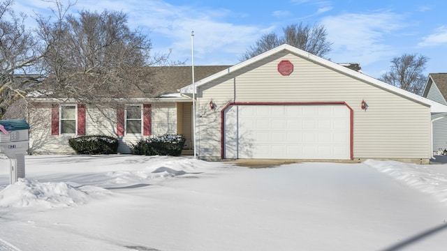 ranch-style home with a garage