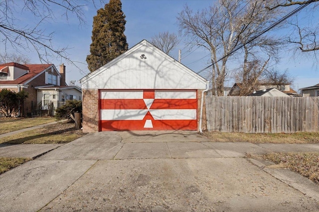 view of outdoor structure featuring a garage