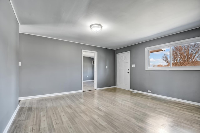 empty room featuring light hardwood / wood-style flooring