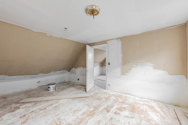 bonus room with lofted ceiling