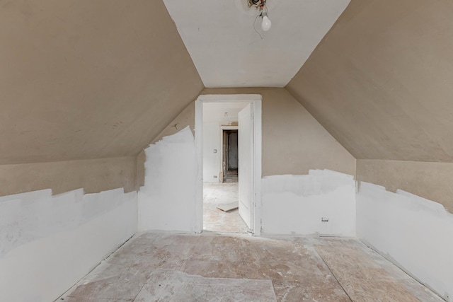 bonus room with lofted ceiling