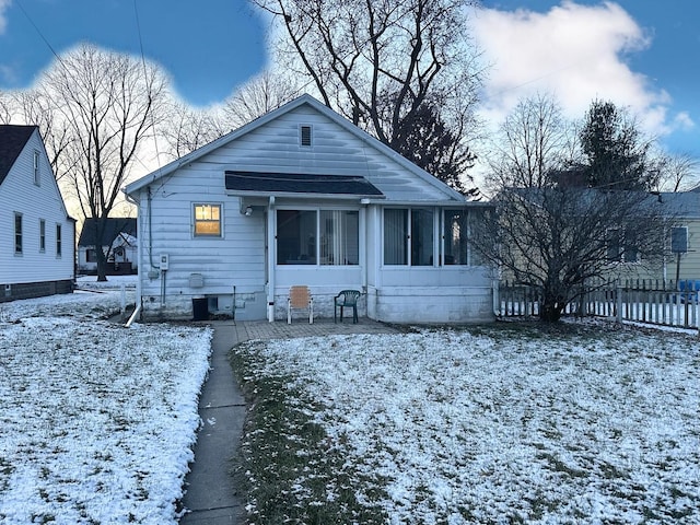 view of bungalow-style home