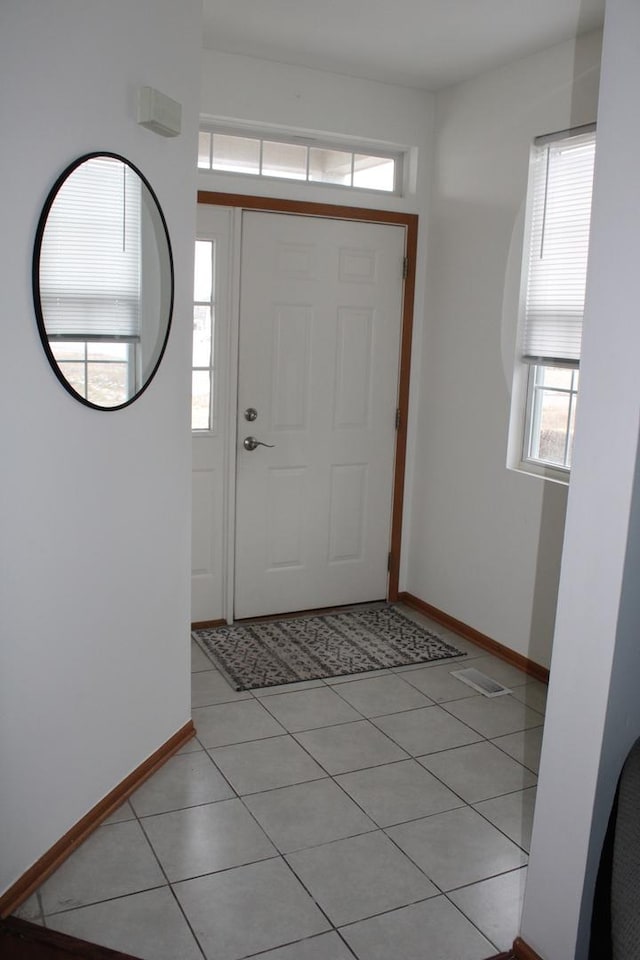 view of tiled foyer