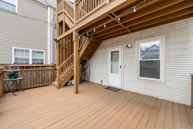 3022 N Hamilton Ave, Chicago, IL 60618 - wooden deck with stairs