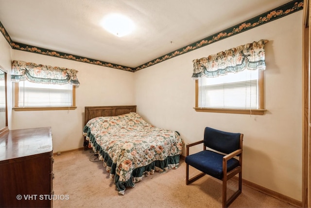 view of carpeted bedroom