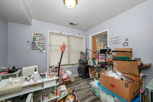 interior space featuring hardwood / wood-style flooring