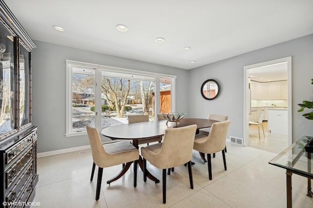 view of dining area