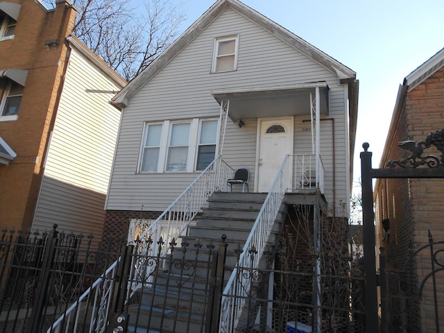 view of front of home