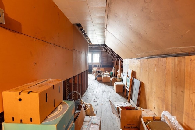 view of unfinished attic