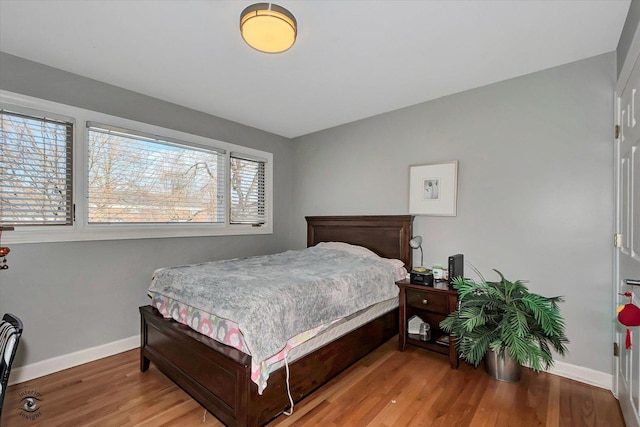 bedroom featuring light hardwood / wood-style flooring