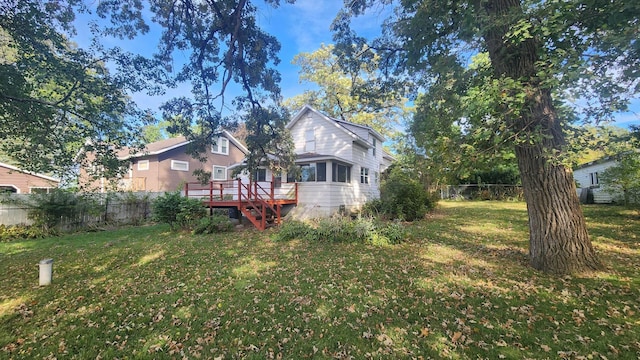 exterior space featuring a deck