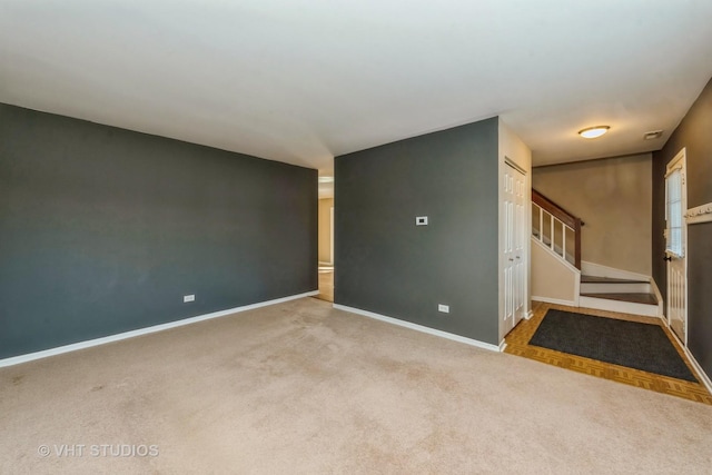 empty room featuring light parquet floors