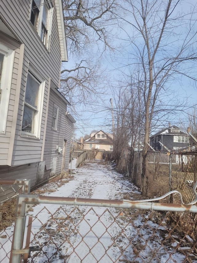 view of snowy yard