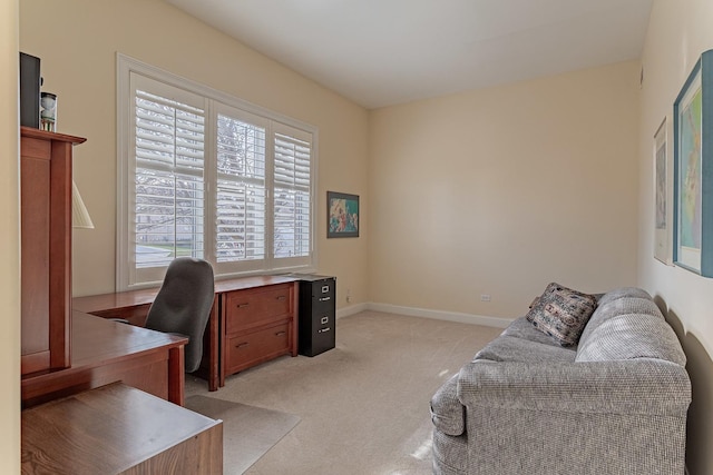 view of carpeted office