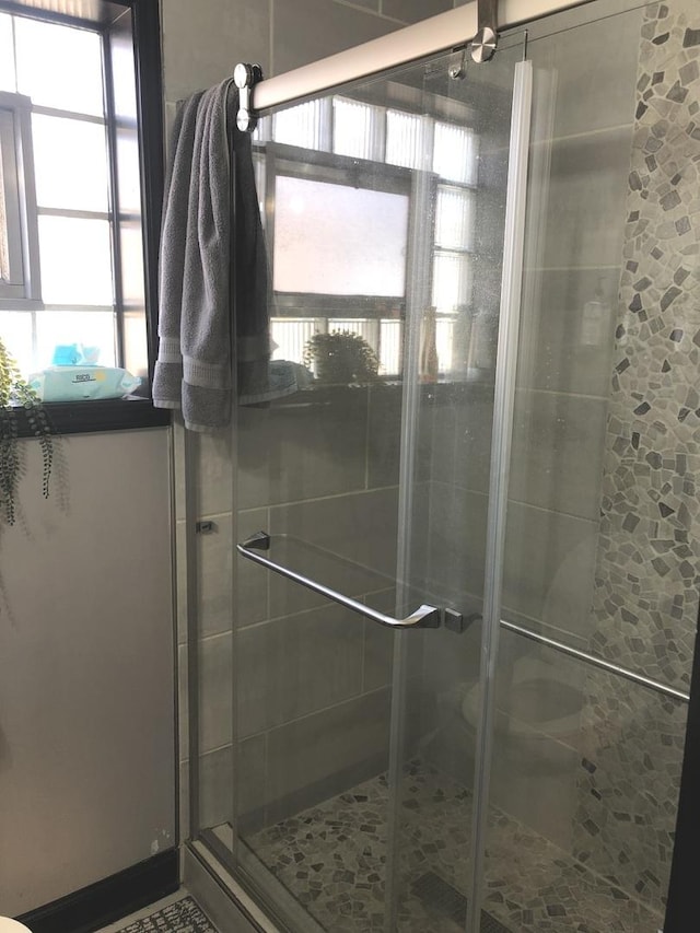 bathroom with an enclosed shower