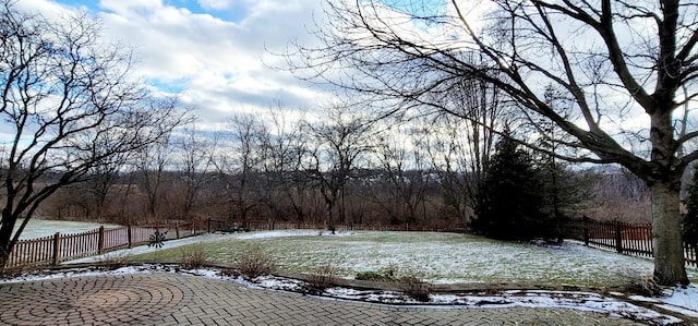 view of snowy yard