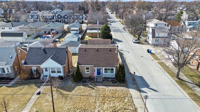 aerial view with a residential view