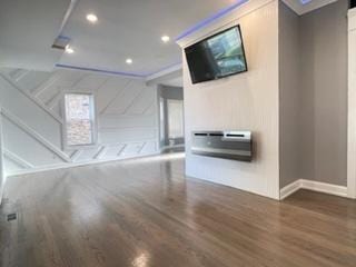 bonus room featuring dark hardwood / wood-style floors