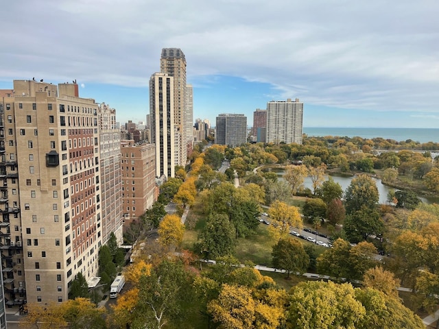 city view featuring a water view