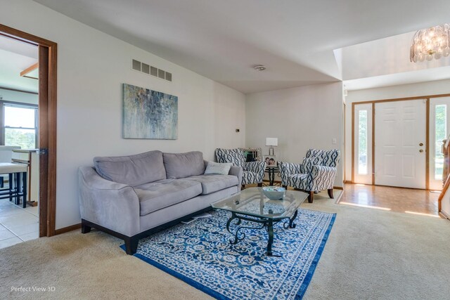 view of carpeted living room