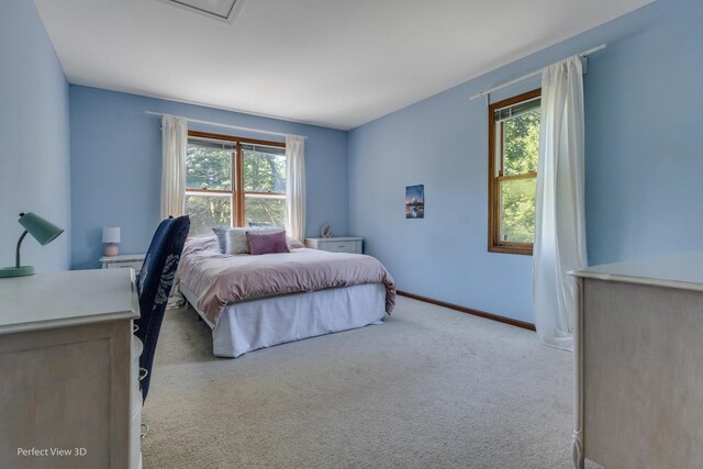 view of carpeted bedroom