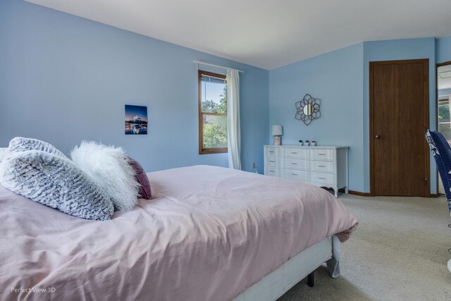 view of carpeted bedroom