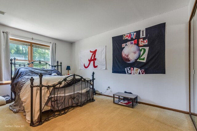 bedroom featuring carpet floors