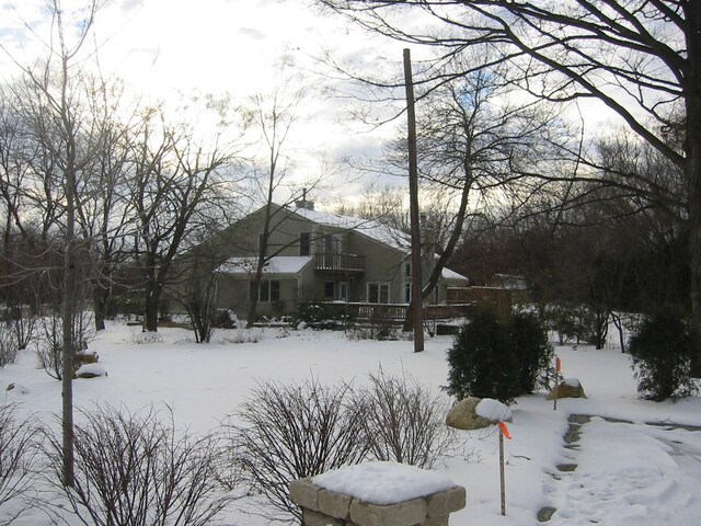 view of snowy yard