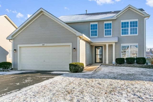 view of front of house featuring a garage