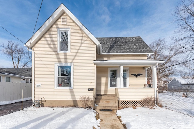 bungalow-style home featuring covered porch