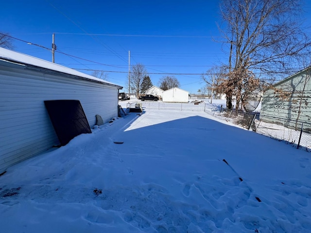 view of snowy yard