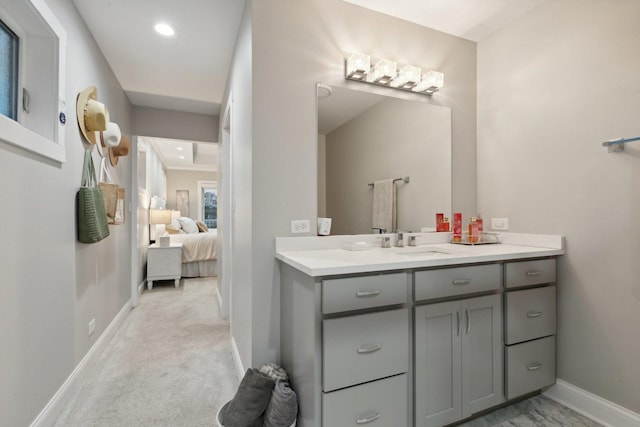 bathroom with vanity