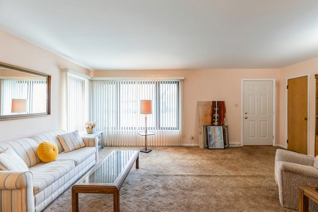 view of carpeted living room