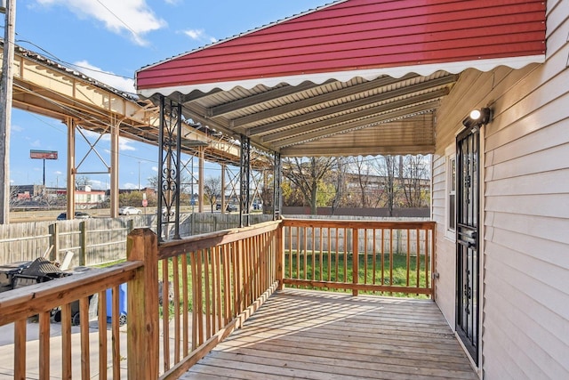 view of wooden deck