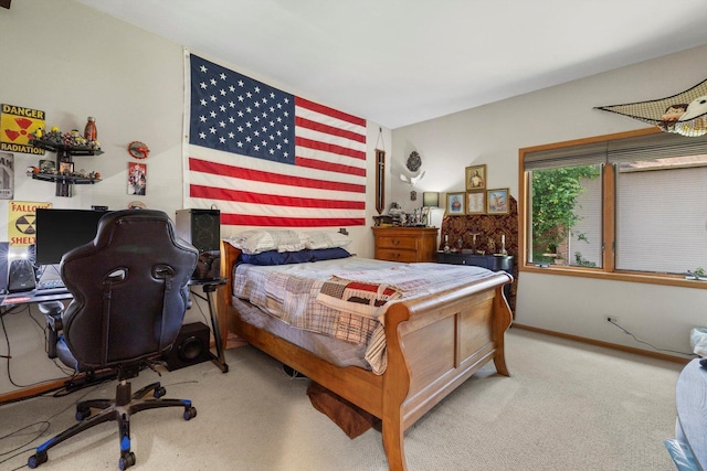 bedroom with carpet floors