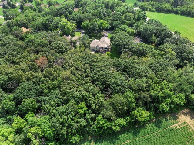 drone / aerial view with a rural view