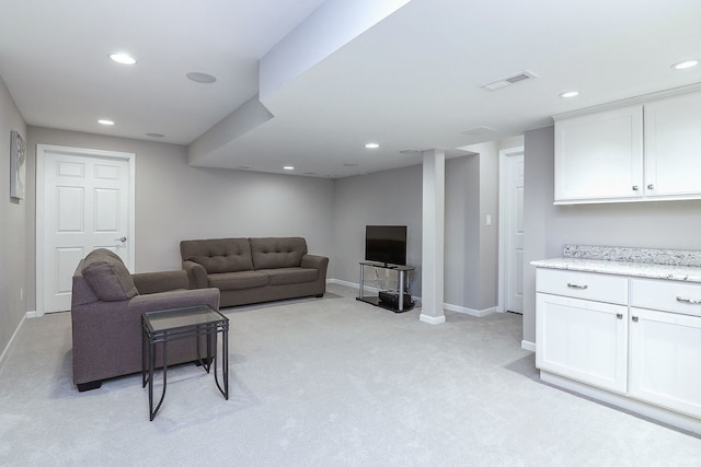 view of carpeted living room