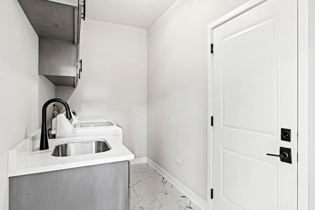 laundry room with sink