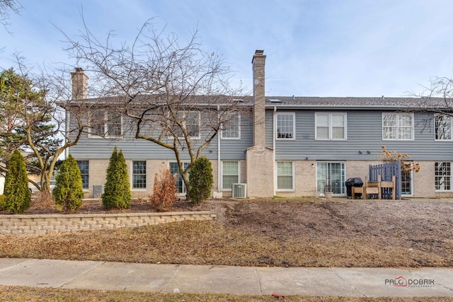 view of front of property with central AC unit