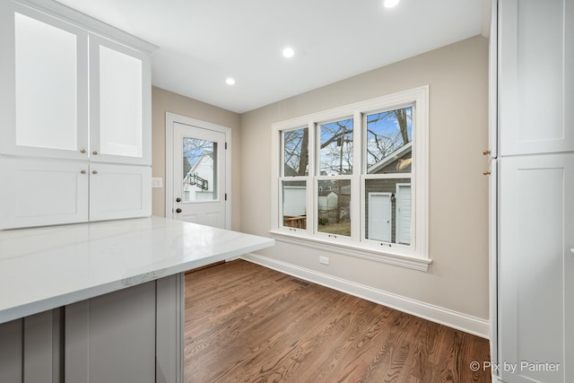 interior space featuring hardwood / wood-style flooring